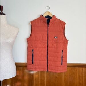 EUC Johnnie-O Harwich quilted puffer vest in Ginger Spice medium